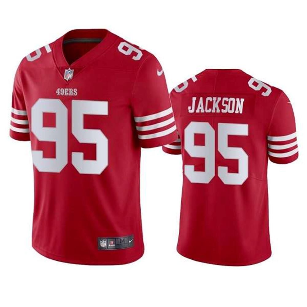San Francisco 49ers #95 Drake Jackson 2022 Red Vapor Untouchable Stitched Football Jersey