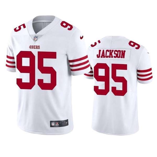 San Francisco 49ers 95 Drake Jackson 2022 White Vapor Untouchable Stitched Football Jersey