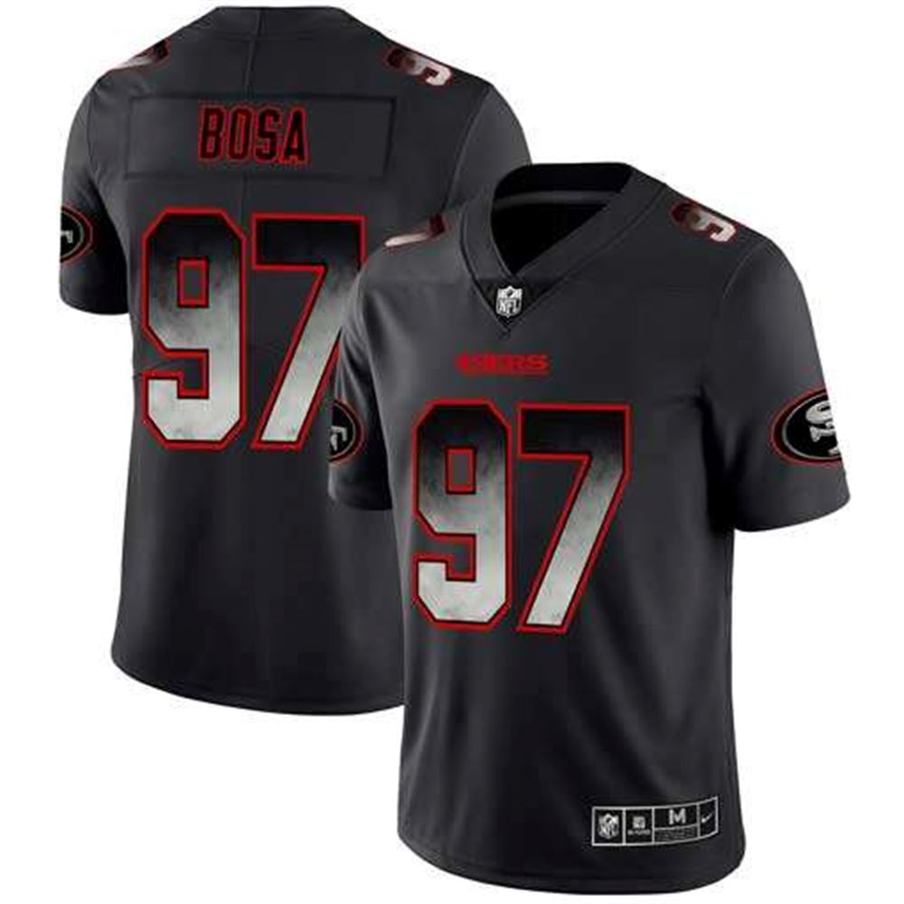 San Francisco 49ers #97 Nick Bosa Black 2019 Smoke Fashion Limited Stitched NFL Jersey