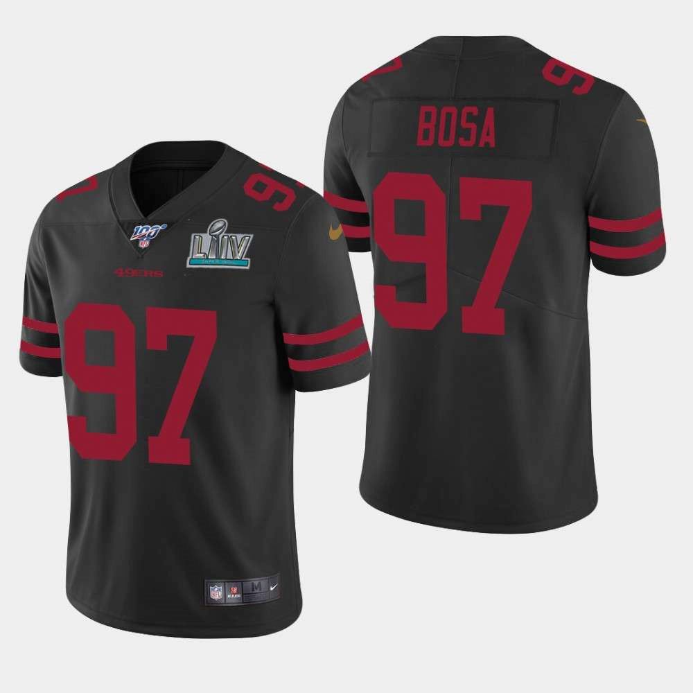 San Francisco 49ers #97 Nick Bosa Black Super Bowl LIV Vaper Untouchable Limited Stitched NFL Jersey