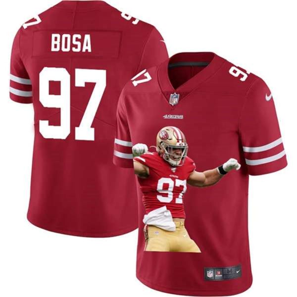 San Francisco 49ers 97 Nick Bosa Red Portrait Edition NFL Jersey