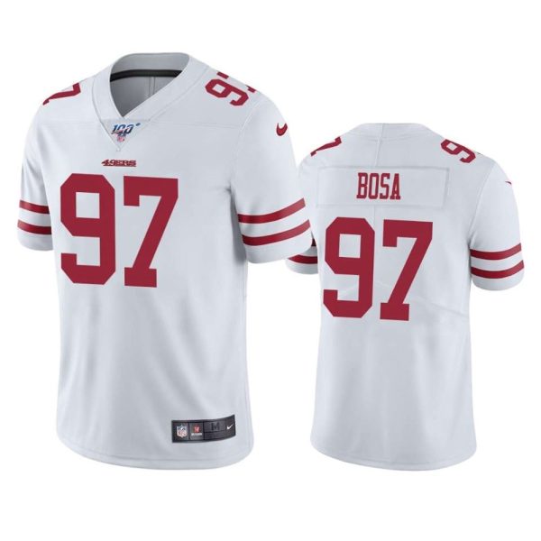 San Francisco 49ers 97 Nick Bosa White 2019 100th Season Vapor Untouchable Limited Stitched NFL Jersey