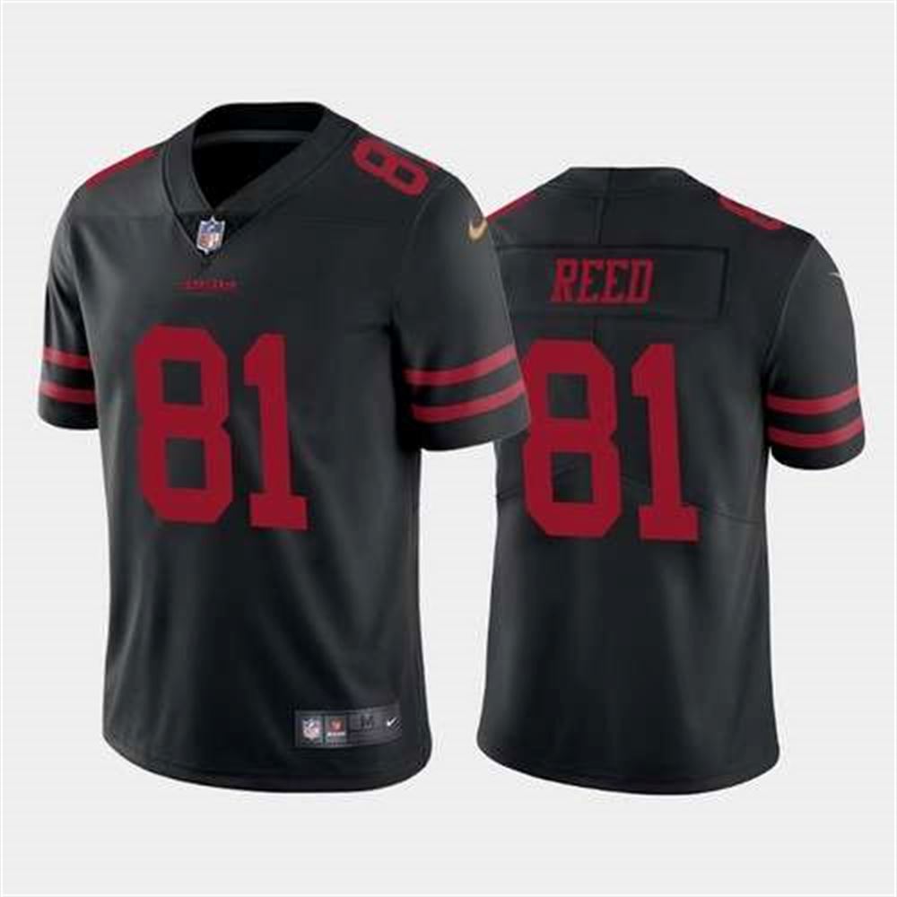 San Francisco 49ers Black Limited #81 Jordan Reed Football Alternate Vapor Untouchable Jersey