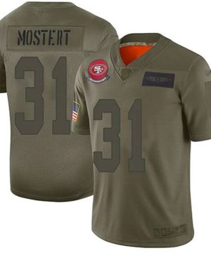San Francisco 49ers Camo Limited 31 Raheem Mostert Football 2019 Salute To Service Jersey