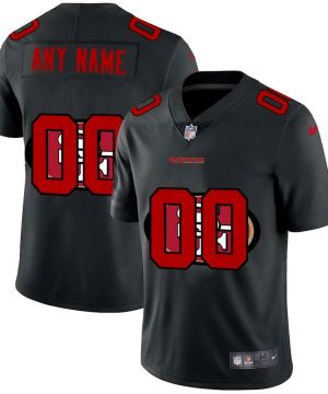 San Francisco 49ers Custom Nike Team Logo Dual Overlap Limited NFL Jersey Black