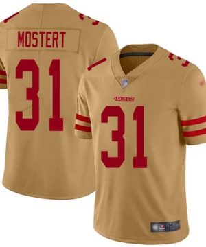 San Francisco 49ers Gold Limited 31 Raheem Mostert Football Inverted Legend Jersey