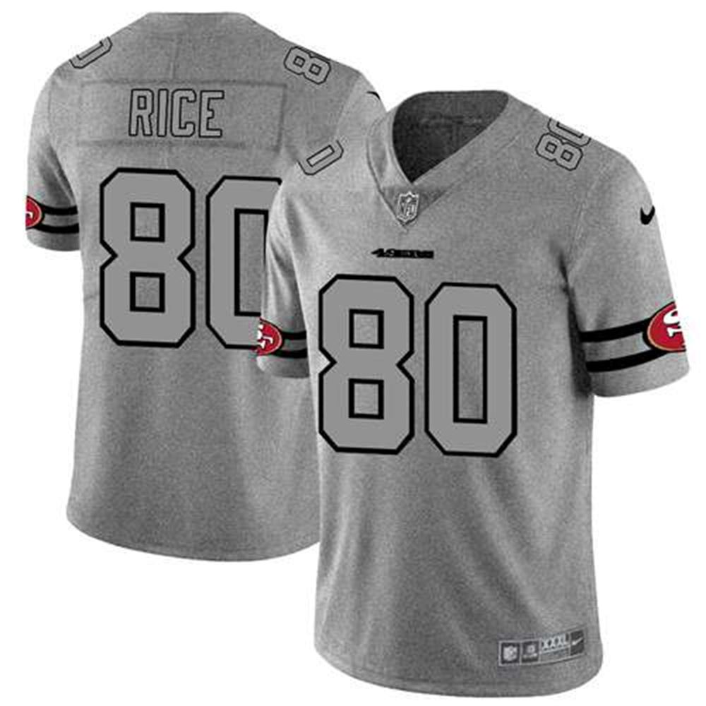 San Francisco 49ers Customized 2019 Gray Gridiron Team Logo Limited Stitched NFL Jersey