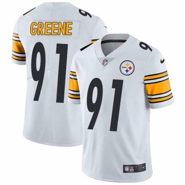 Nike Pittsburgh Steelers 91 Kevin Greene White Mens Stitched NFL Vapor Untouchable Limited Jersey
