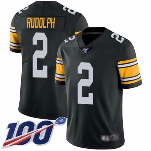 Pittsburgh Steelers 2 Mason Rudolph 2019 100th Season Black Vapor Untouchable Limited Stitched NFL Jersey