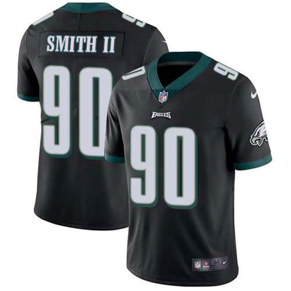 Philadelphia Eagles #90 Marcus Smith II Black Alternate Men's Stitched NFL Vapor Untouchable Limited Jersey