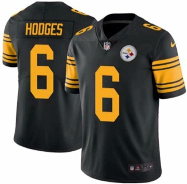 Pittsburgh Steelers 6 Devlin Hodges 2019 Black Color Rush Limited Stitched NFL Jersey