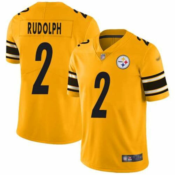 Pittsburgh Steelers 2 Mason Rudolph Gold Inverted Legend Stitched NFL Jersey