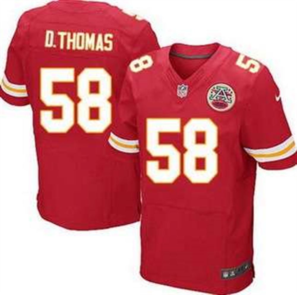 Kansas City Chiefs #58 Derrick Thomas Red Retired Player NFL Elite Jersey