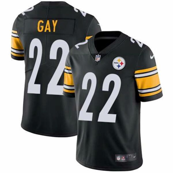Nike Pittsburgh Steelers 22 William Gay Black Team Color Mens Stitched NFL Vapor Untouchable Limited Jersey