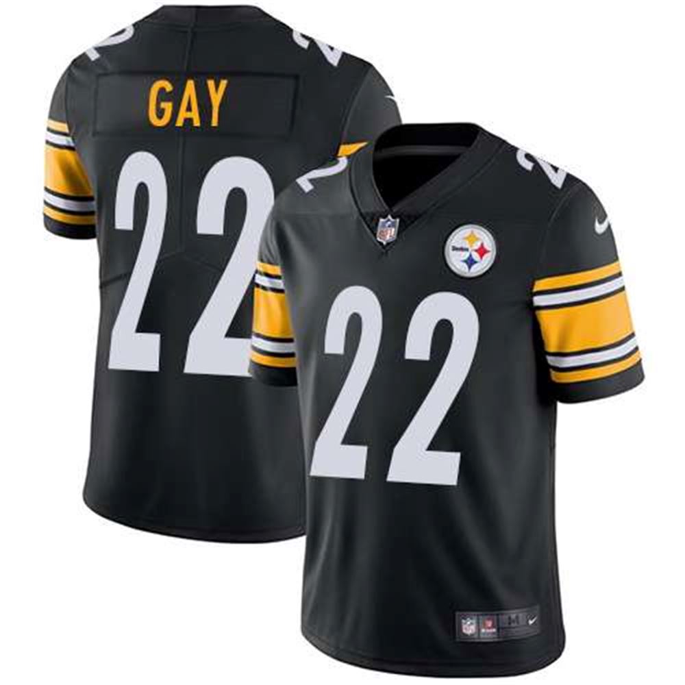 Pittsburgh Steelers #22 William Gay Black Team Color Men's Stitched NFL Vapor Untouchable Limited Jersey