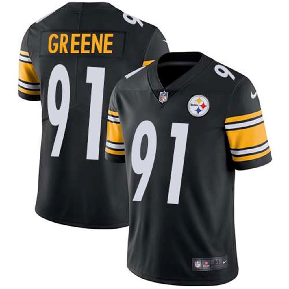 Pittsburgh Steelers #91 Kevin Greene Black Team Color Men's Stitched NFL Vapor Untouchable Limited Jersey