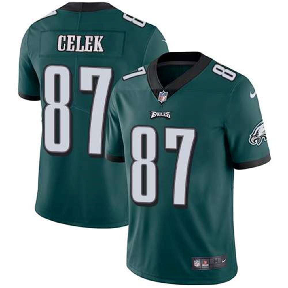 Philadelphia Eagles #87 Brent Celek Midnight Green Team Color Men's Stitched NFL Vapor Untouchable Limited Jersey