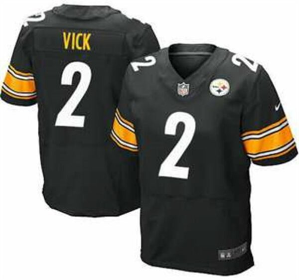 Pittsburgh Steelers 2 Michael Vick Nike Black Elite Jersey