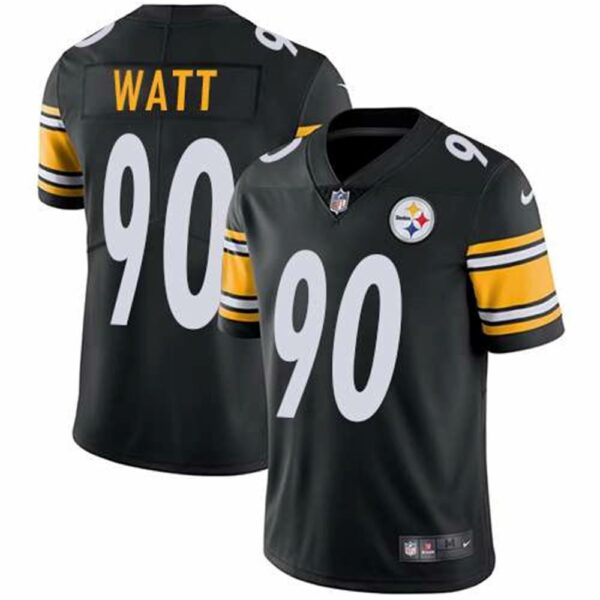 Nike Pittsburgh Steelers 90 T J Watt Black Team Color Mens Stitched NFL Vapor Untouchable Limited Jersey