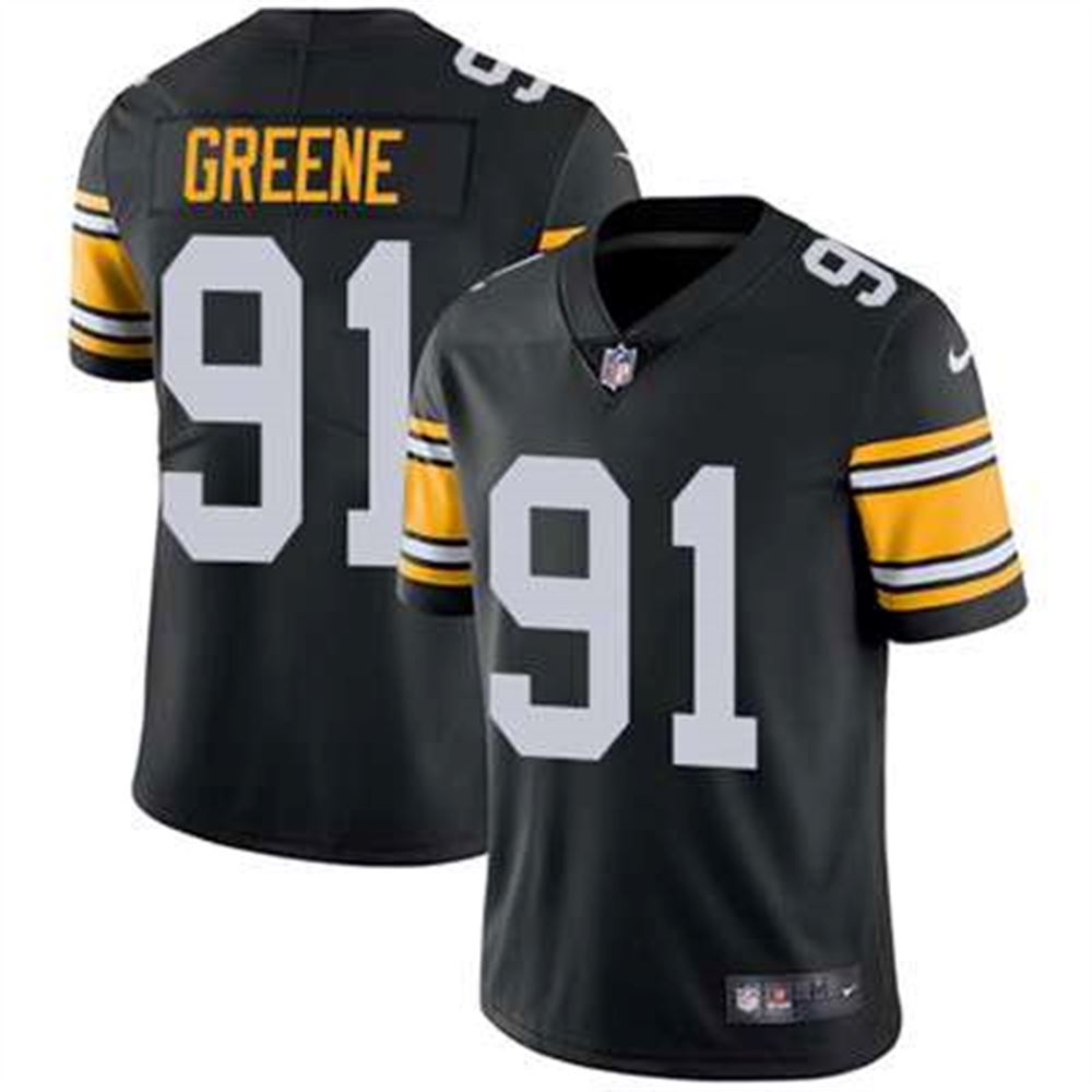 Pittsburgh Steelers #91 Kevin Greene Black Alternate Men's Stitched NFL Vapor Untouchable Limited Jersey