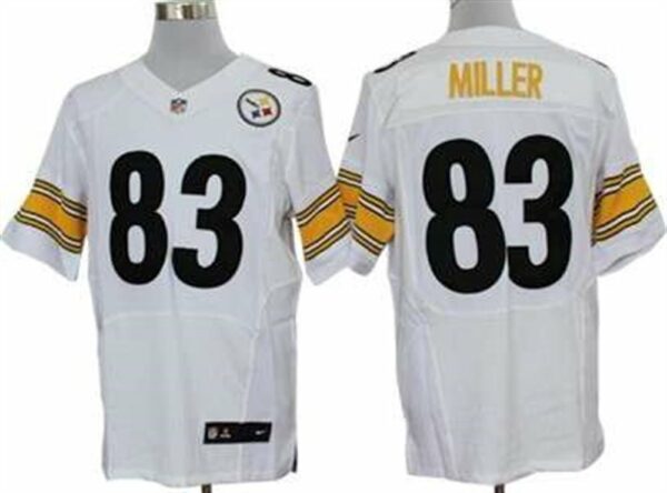 Nike Pittsburgh Steelers 83 Heath Miller White Elite Jersey