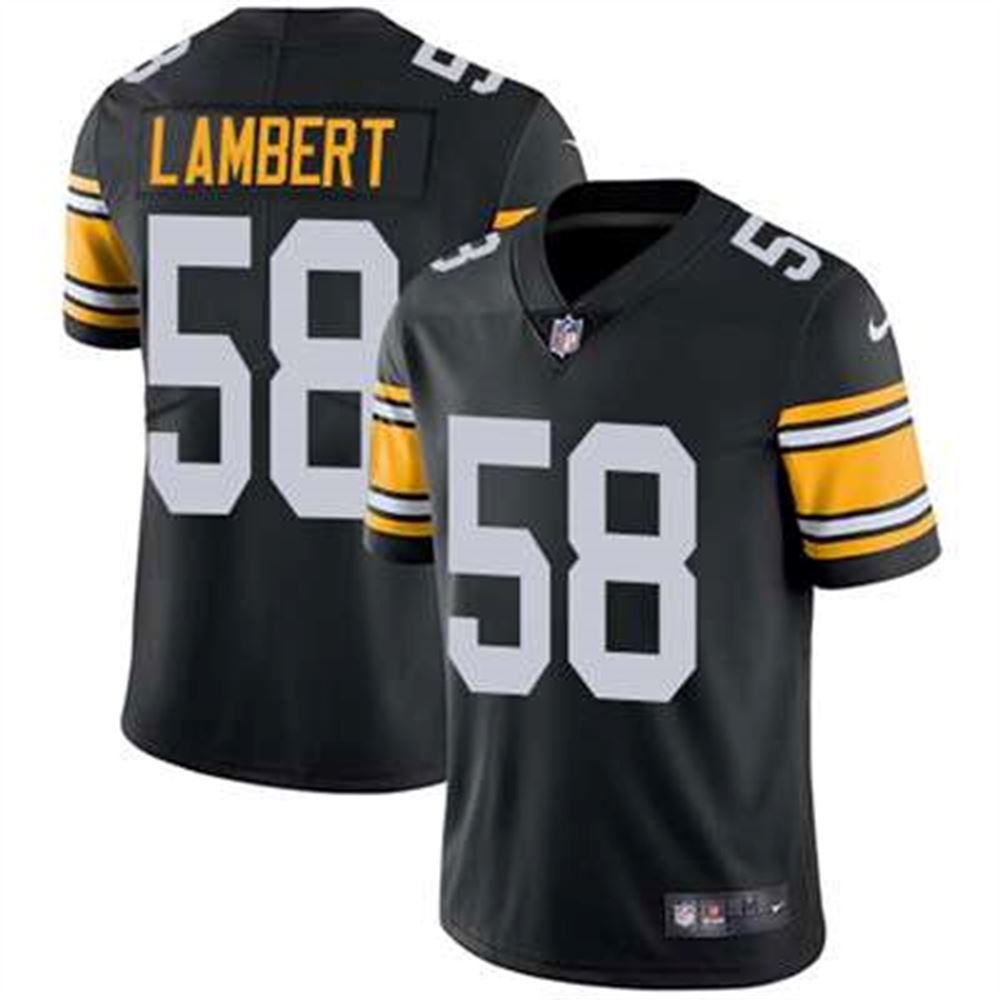 Pittsburgh Steelers #58 Jack Lambert Black Alternate Men's Stitched NFL Vapor Untouchable Limited Jersey