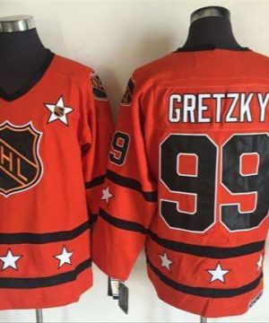 1980 All Star 99 Wayne Gretzky Orange CCM NHL Jersey