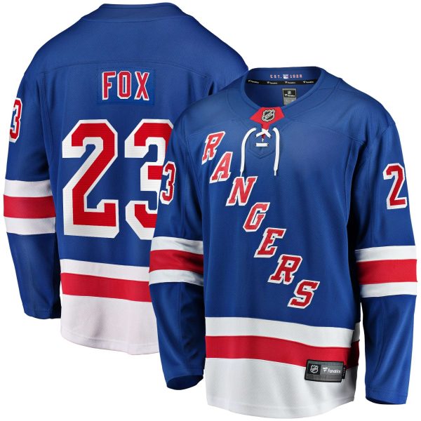 Adam Fox New York Rangers Fanatics Branded Home Premier Breakaway Player Blue Jersey