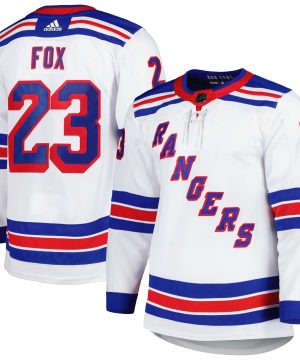 Adam Fox New York Rangers adidas Away Authentic Pro Primegreen Player White Jersey