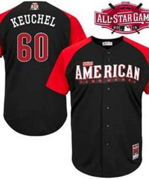 American League Houston Astros 60 Dallas Keuchel 2015 MLB All Star Black Jersey