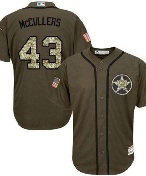 Astros 43 Lance McCullers Green Salute To Service Stitched MLB Jersey