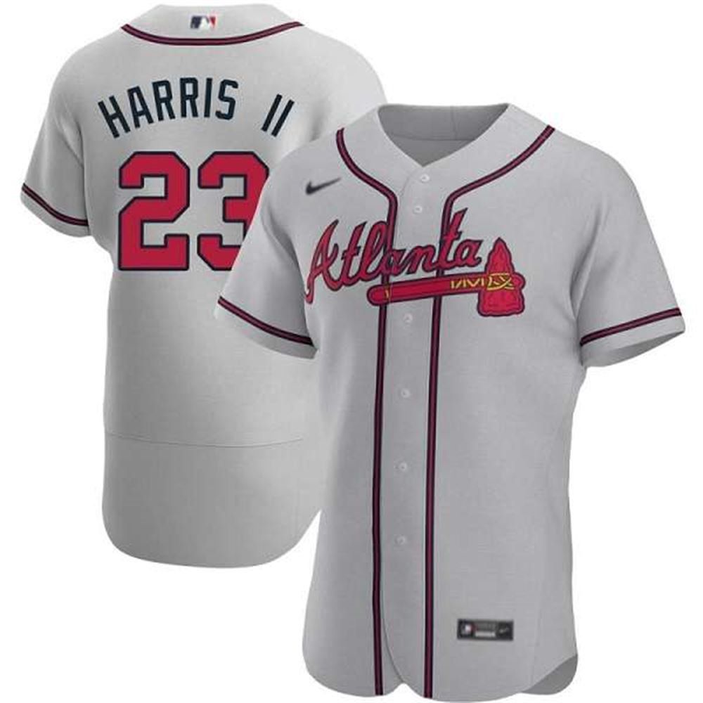 Atlanta Braves #23 Michael Harris II Gray Flex Base Stitched Baseball Jersey