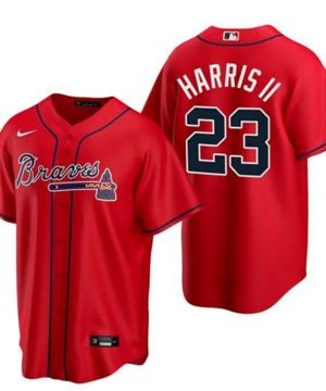 Atlanta Braves 23 Michael Harris II Red Cool Base Stitched Baseball Jersey