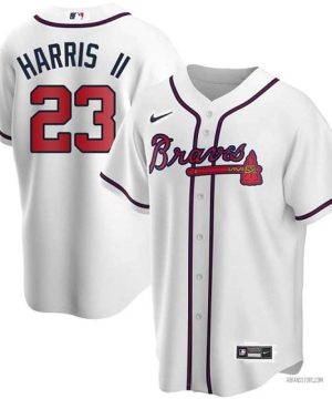 Atlanta Braves 23 Michael Harris II White Cool Base Stitched Baseball Jersey