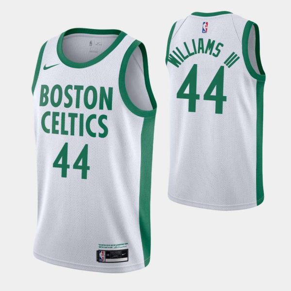 Boston Celtics 44 Robert Williams III White 2020 21 City Edition Swingman Stitched NBA Jersey 1