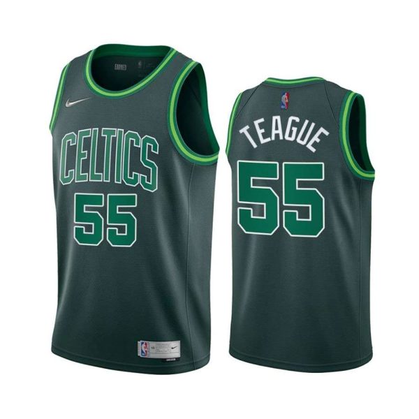 Boston Celtics 55 Jeff Teague Green NBA Swingman 2020 21 Earned Edition Jersey 1