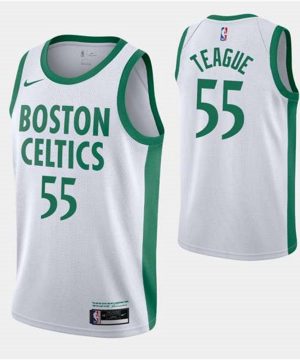 Boston Celtics 55 Jeff Teague White 2020 21 City Edition Swingman Stitched NBA Jersey