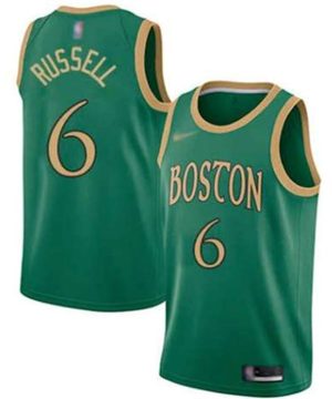Boston Celtics 6 Bill Russell Green Stitched Jersey