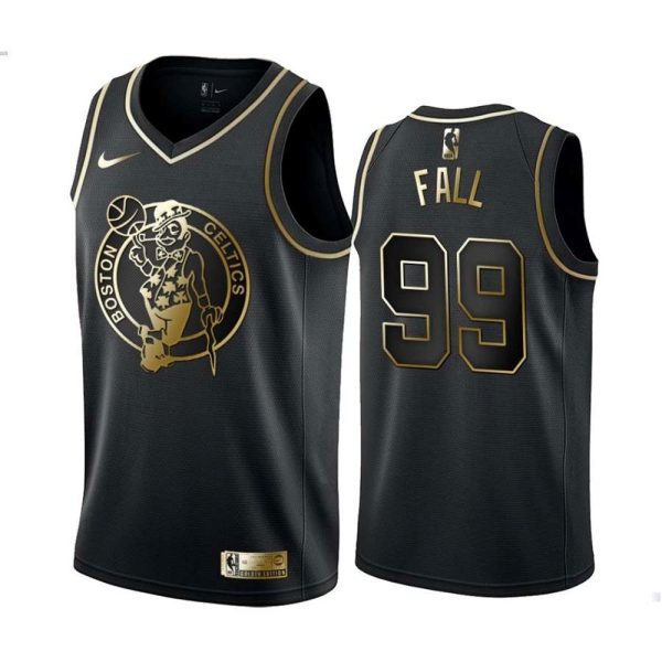 Boston Celtics 99 Tacko Fall Black Golden Edition Jersey