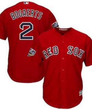 Boston Red Sox 2 Xander Bogaerts Majestic Scarlet 2018 World Series Cool Base Player Jersey 1