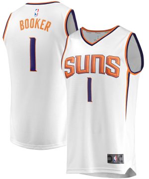 Devin Booker Phoenix Suns Fanatics Branded 2020 21 Fast Break Replica Player Association Edition White Jersey