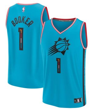 Devin Booker Phoenix Suns Fanatics Branded 2022 23 Fastbreak City Edition Turquoise Jersey