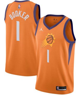 Devin Booker Phoenix Suns Jordan Brand 2020 21 Swingman Statement Edition Orange Jersey