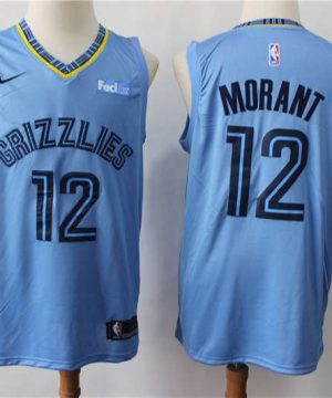 Grizzlies 12 Ja Morant Light Blue Nike Swingman Jersey