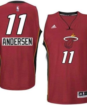 Heat 11 Chris Andersen Red 2014 15 Christmas Day Stitched NBA Jersey