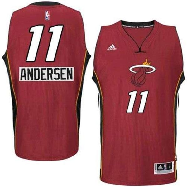 Heat 11 Chris Andersen Red 2014 15 Christmas Day Stitched NBA Jersey