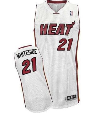 Heat 21 Hassan Whiteside White Stitched NBA Jersey