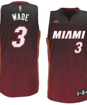 Heat 3 Dwyane Wade Black Resonate Fashion Swingman Stitched NBA Jersey