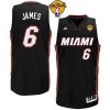 Heat 6 LeBron James Black Revolution 30 Miami Finals Patch Stitched NBA Jersey
