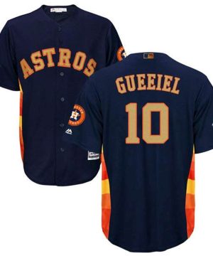 Houston Astros 10 Yuli Gurriel Navy Blue 2018 Gold Program Cool Base Stitched MLB Jersey